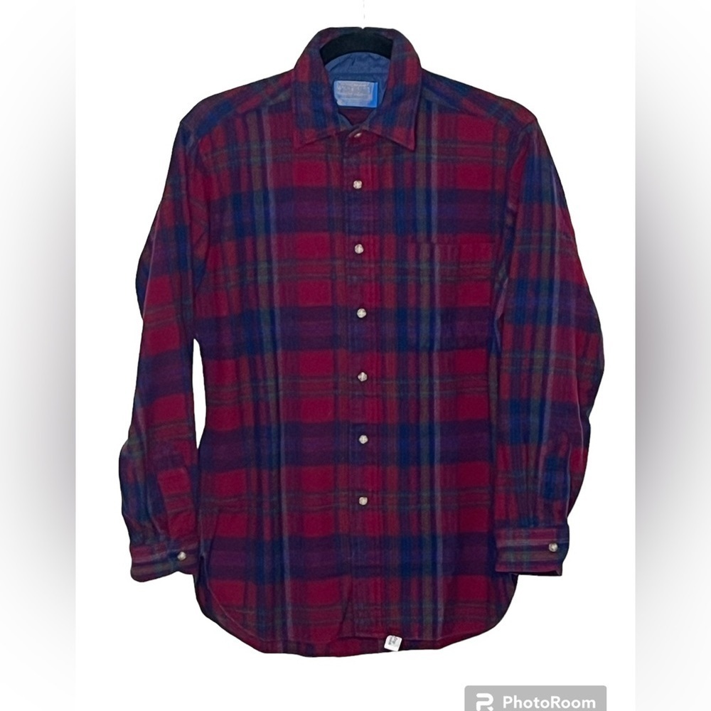 Pendleton Plaid Pure Virgin Wool Button Down Shir… - image 1